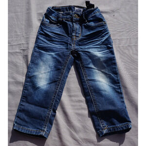 Hudson Toddler Girl or Boy Elastic Adjustable Waist Stretch Denim Jeans Sz 18M